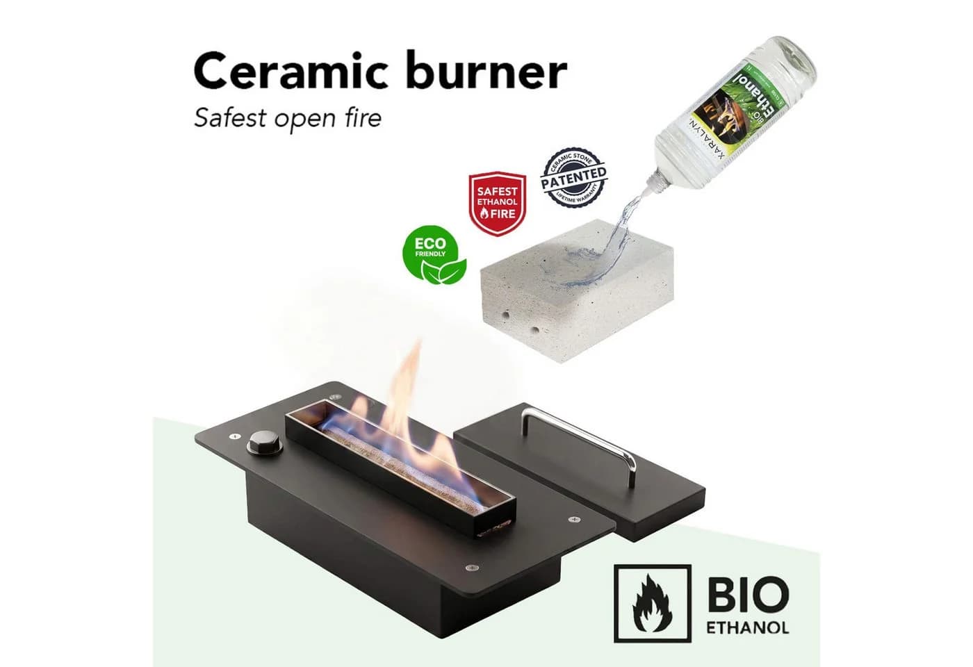 XARALYN Bioethanol-Deckenkamin Halo Base Schwarz - Bild 4
