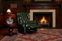Salottini Chesterfield-Sessel Stunning Grün Leder Recliner Bild 2