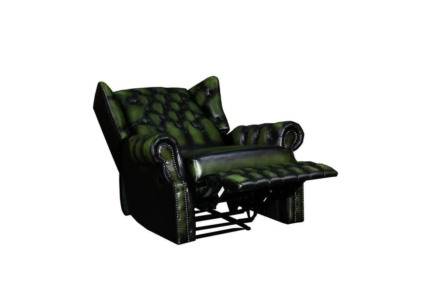 Salottini Chesterfield-Sessel Stunning Grün Leder Recliner - Bild 3