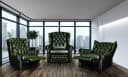 Salottini Chesterfield-Sessel Stunning Grün Leder Recliner Bild 4