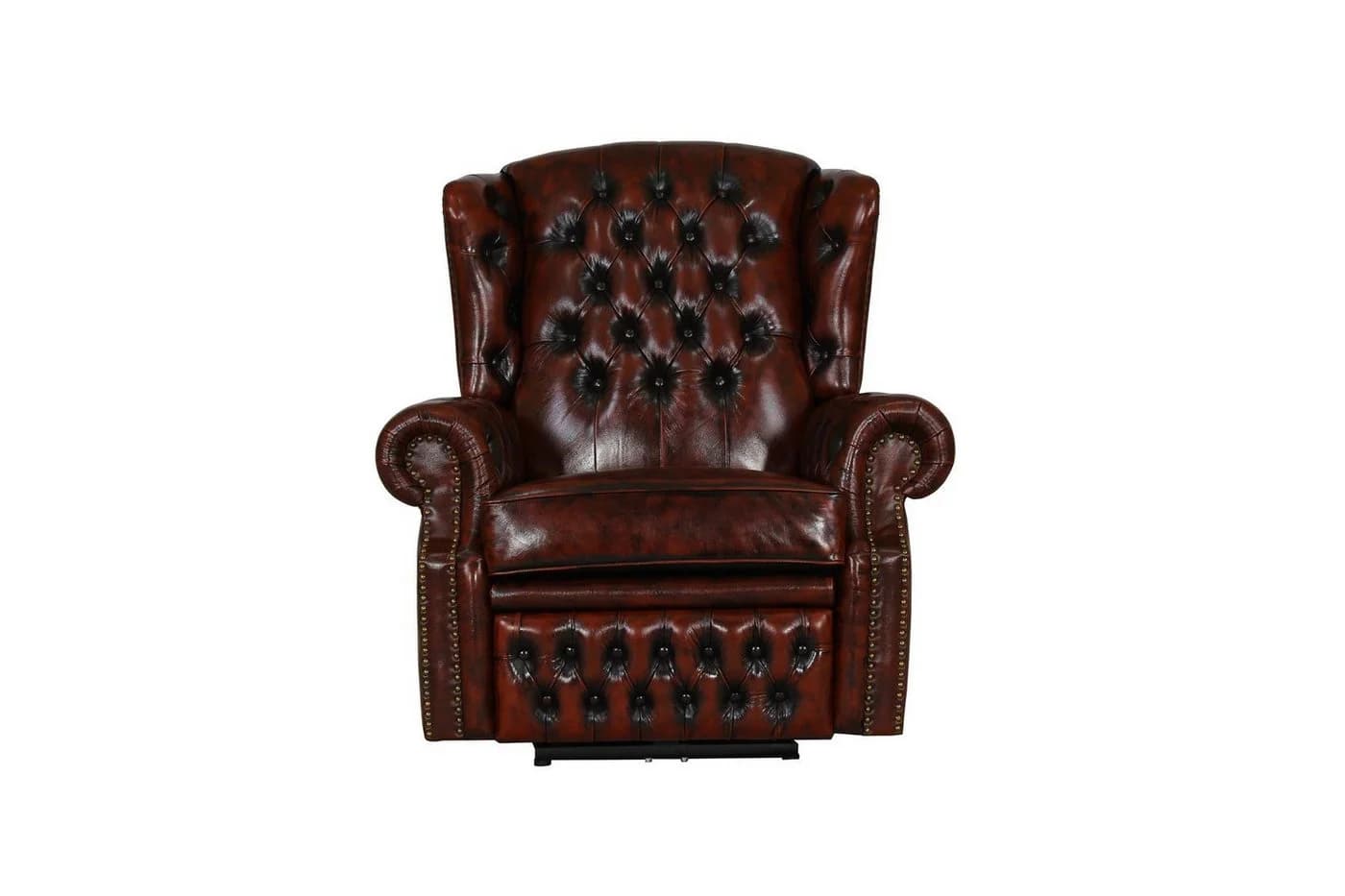 Salottini Chesterfield-Sessel Stunning Motor Recliner Vollleder Rot - Bild 1