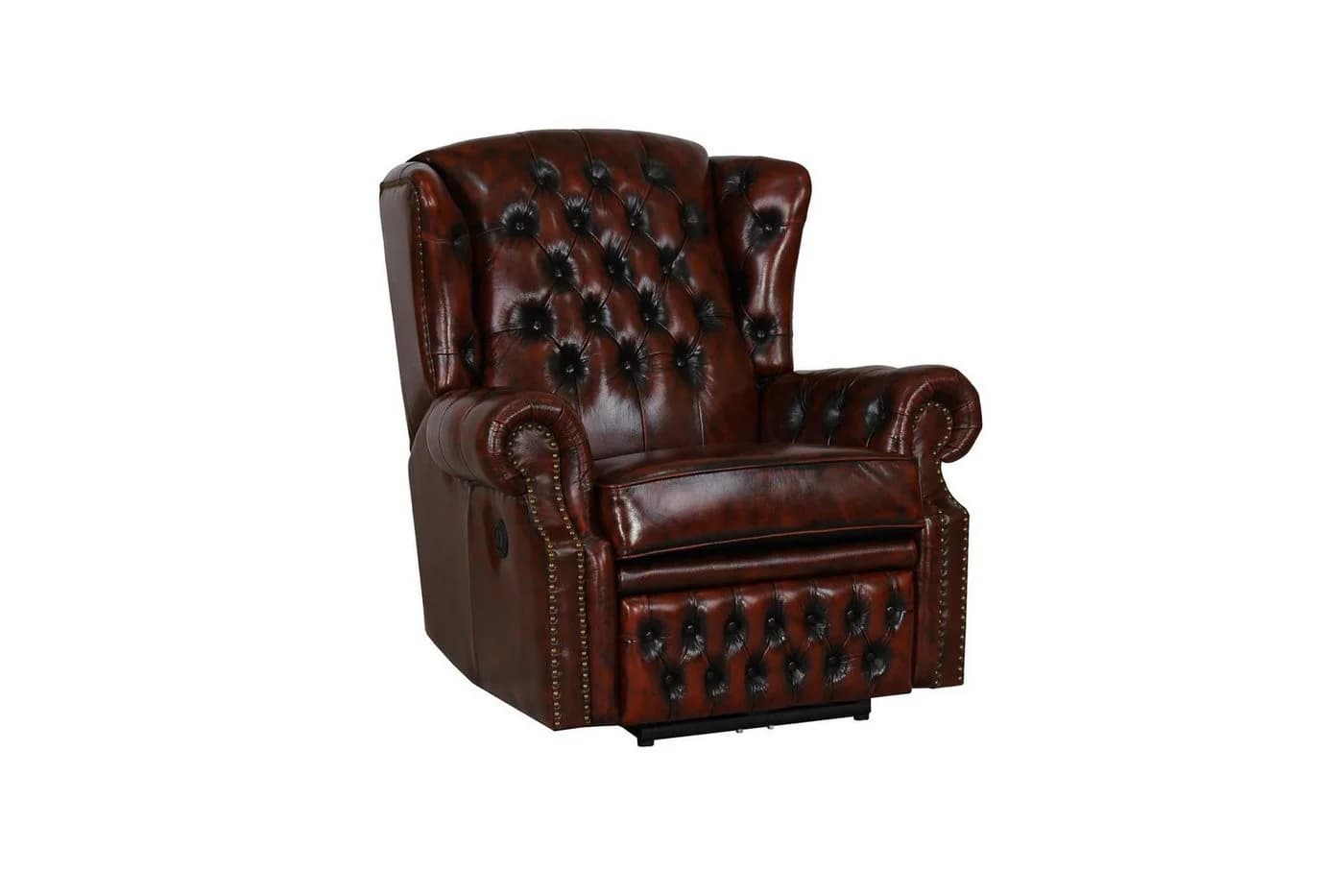 Salottini Chesterfield-Sessel Stunning Motor Recliner Vollleder Rot - Bild 4