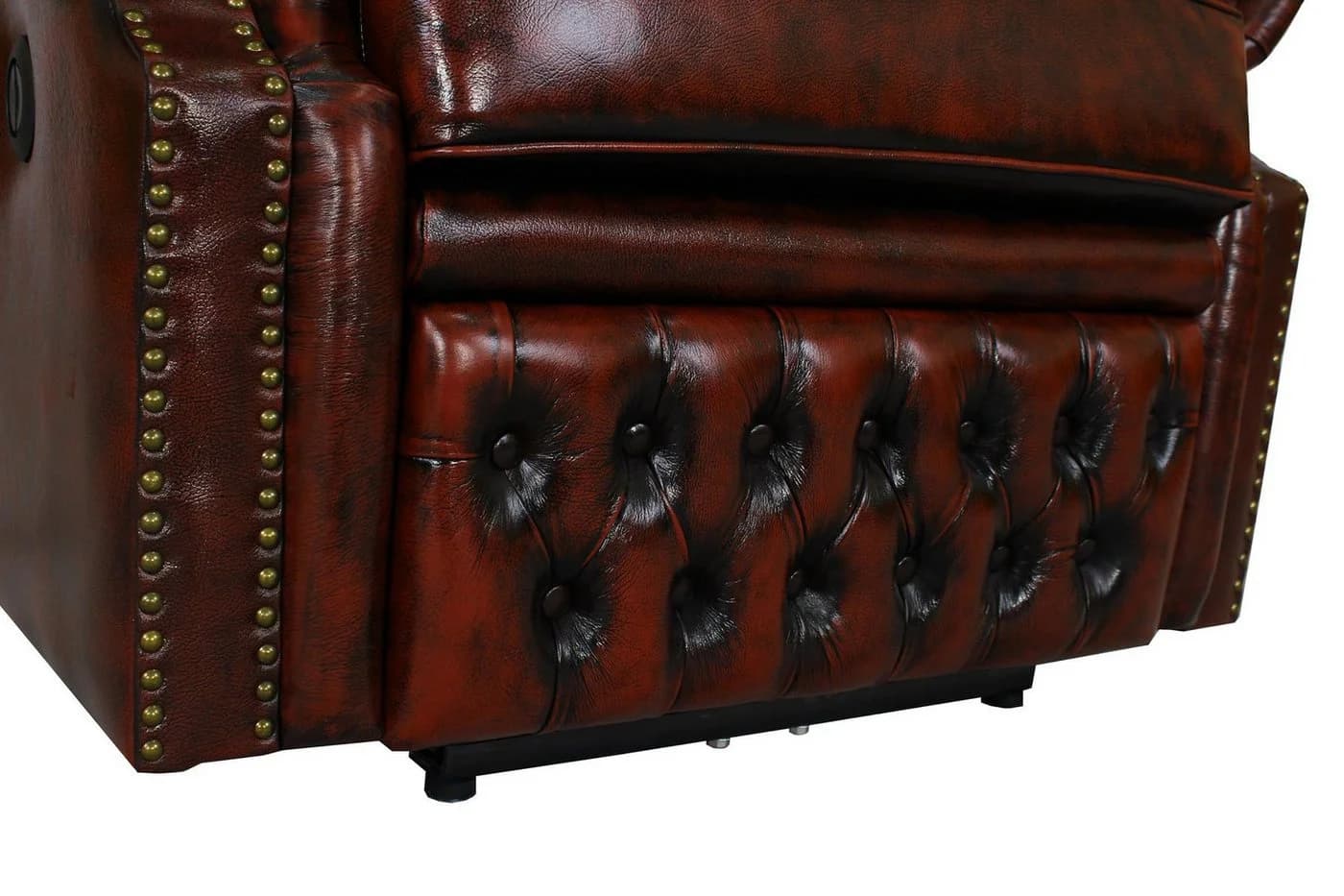 Salottini Chesterfield-Sessel Stunning Motor Recliner Vollleder Rot - Bild 5