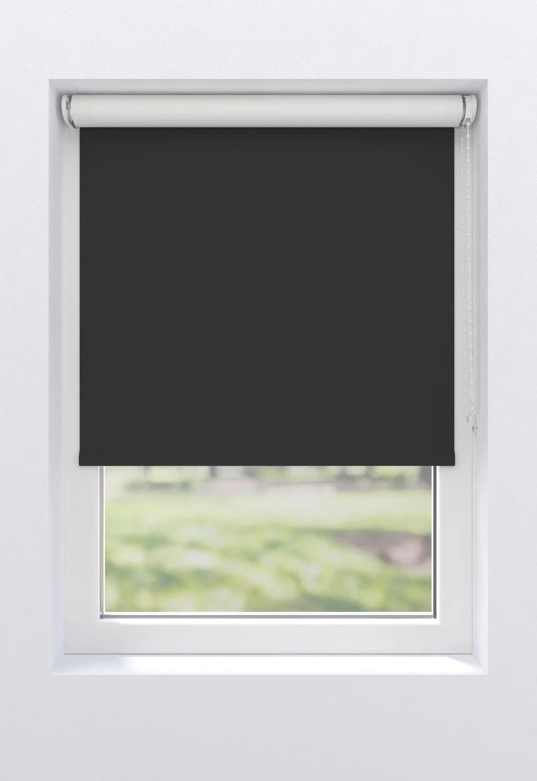 MY HOME Rollo Ina Schwarz Verdunkelnd Klemmfix Polyester