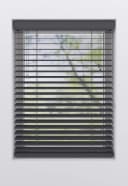MY HOME Jalousie Ariane Anthrazit PVC 50mm Lamellen Holzoptik Bild 2