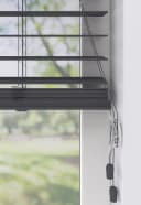 MY HOME Jalousie Ariane Anthrazit PVC 50mm Lamellen Holzoptik Bild 5