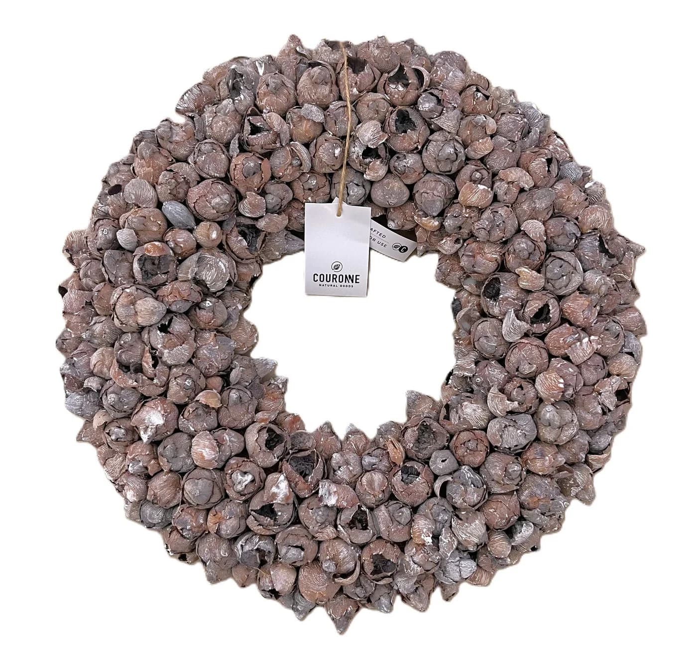 Couronne Dekokranz White Wash 40 cm Kokosfrucht