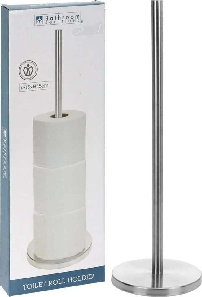 Koopman Toiletten-Ersatzrollenhalter Klopapier Edelstahl 45 cm für 5 Rollen - Bild 2