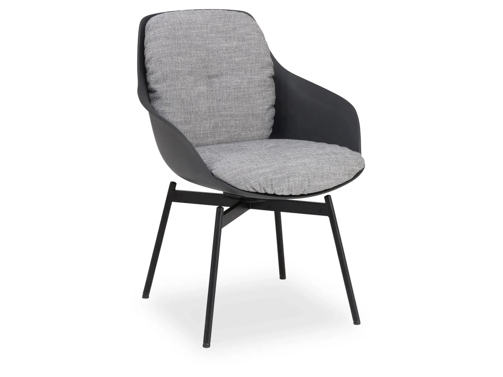 ROLF BENZ 600 Stuhl Schwarz Anthrazit Kunststoff Metall