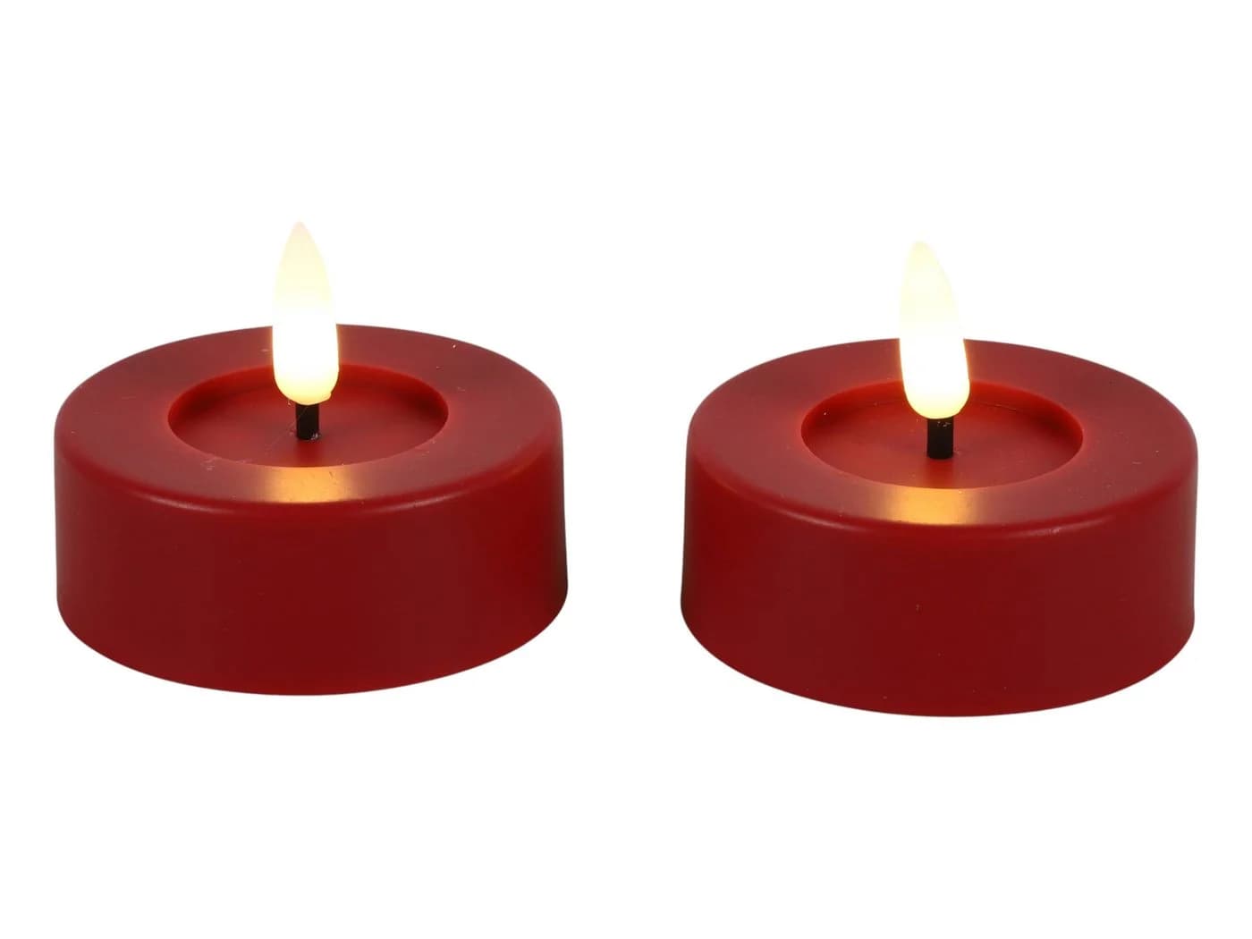 Countryfield LED-Kerze Set 2-tlg. Teelicht XL rot mit Timer - Bild 2