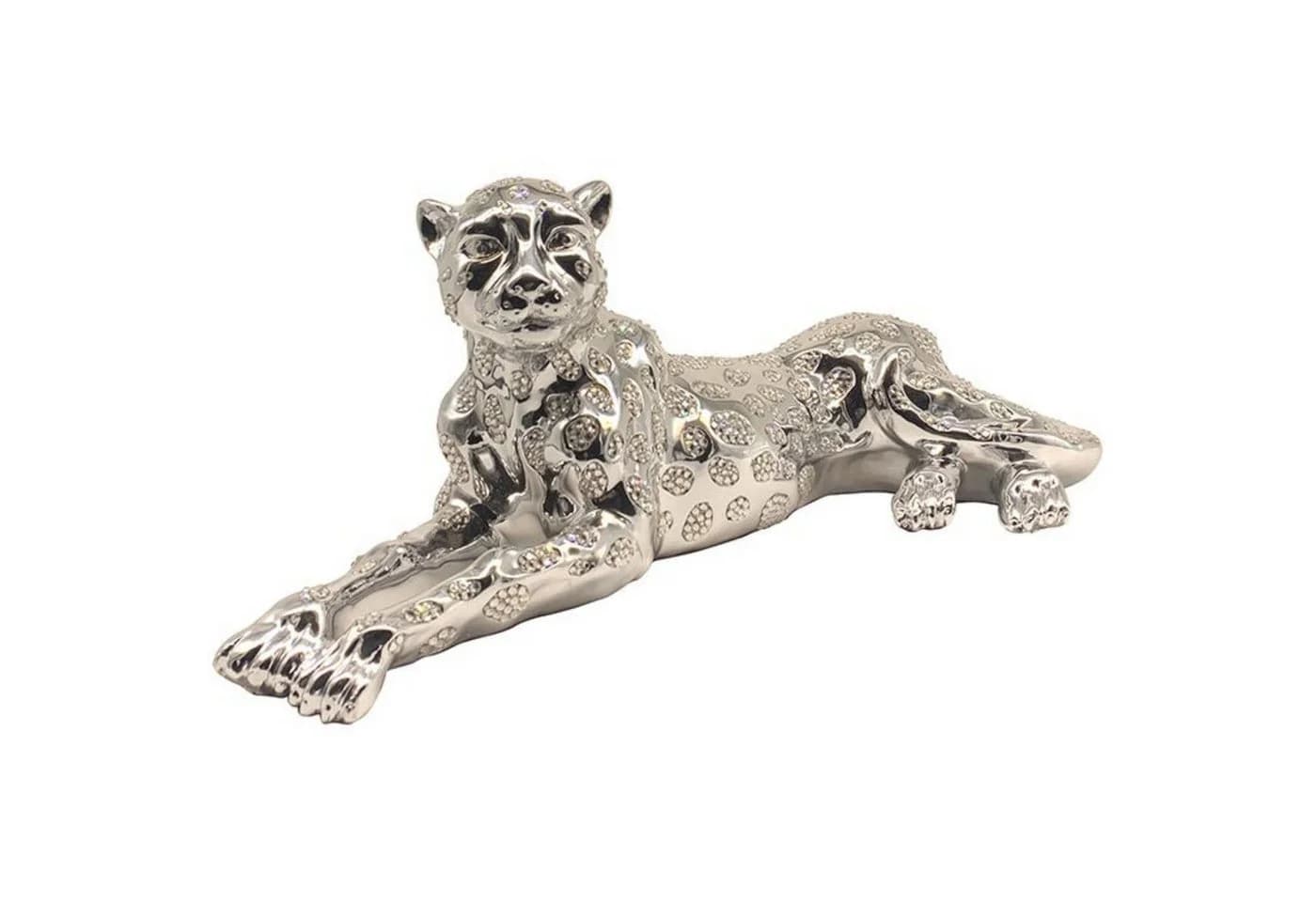alesvelt Leoparden Skulptur Gold/Silber
