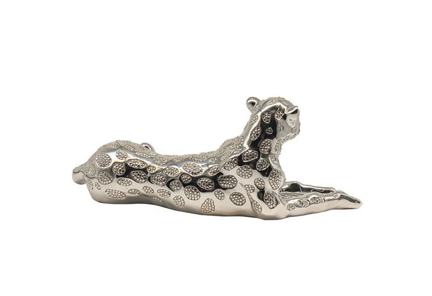 alesvelt Leoparden Skulptur Gold/Silber - Bild 4