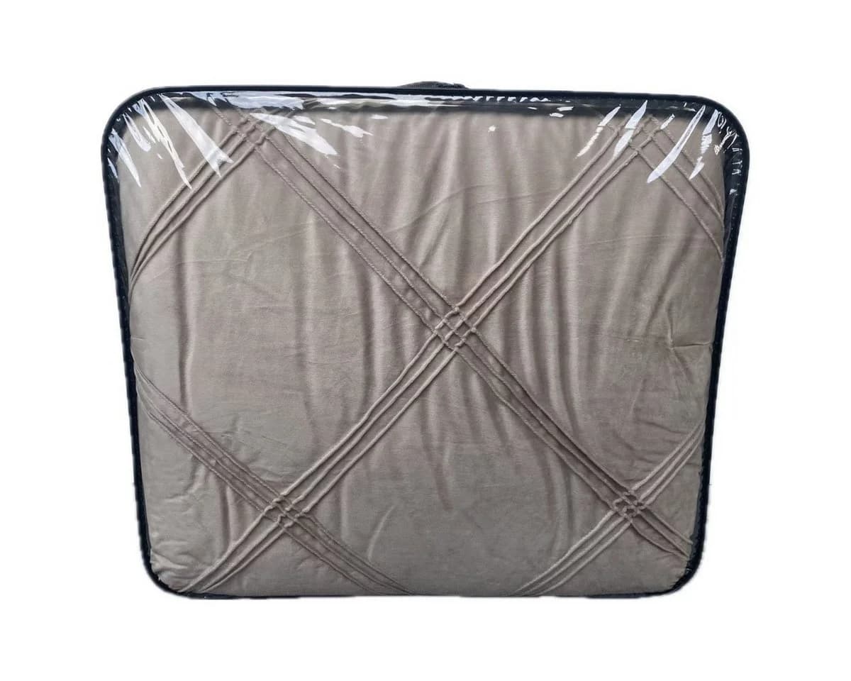alesvelt Tagesdecke Set Lara 3-Teilig Braun Beige Grau Baumwolle Mikrofaser