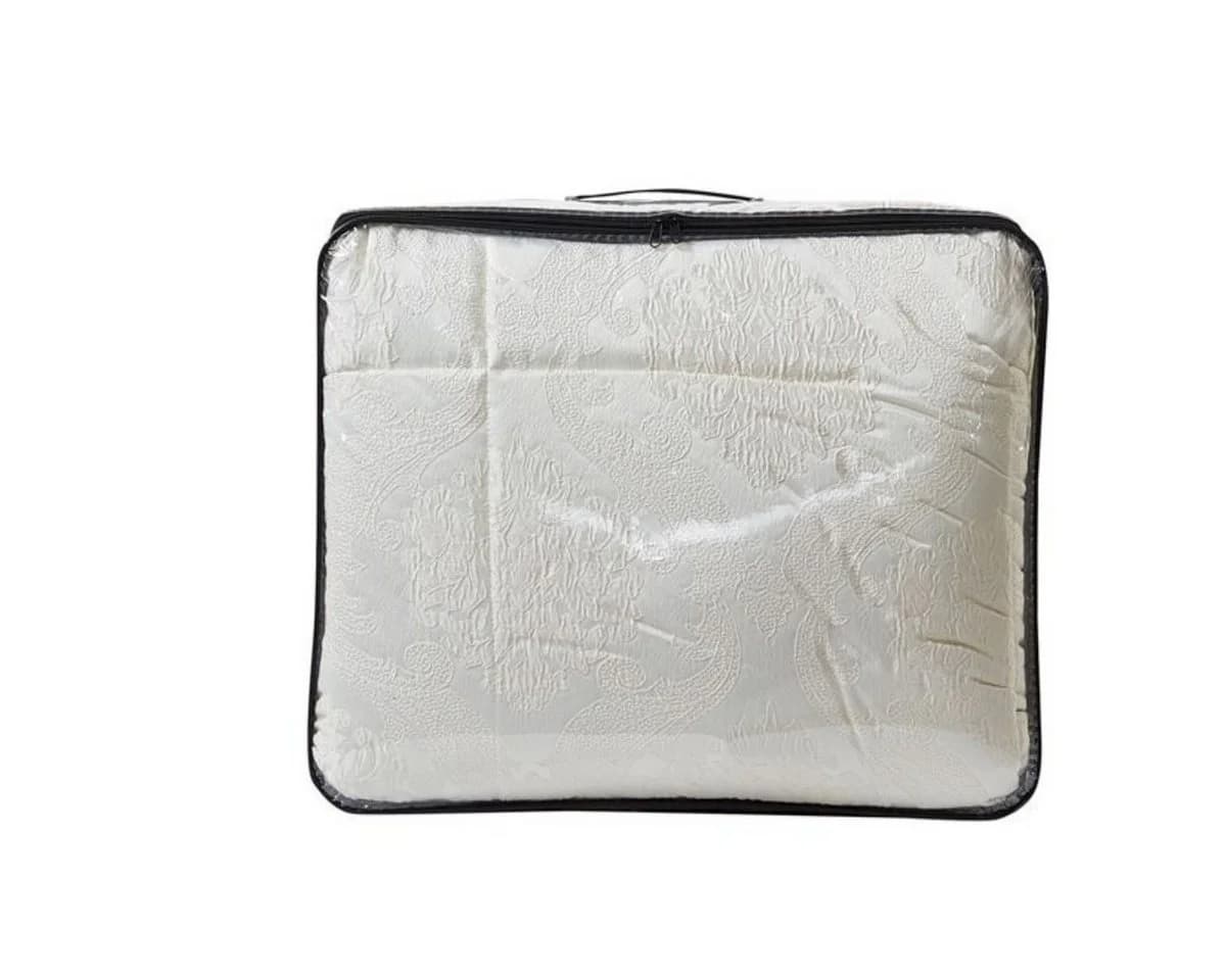 alesvelt Tagesdecke Set Selena Weiß 3-teilig Jacquard Mikrofaser