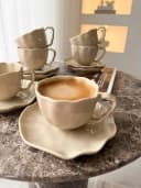 EmirtexHome Espressotasse Angles 6er Set Beige Porzellan Bild 2