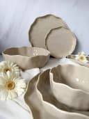 EmirtexHome Salatschüssel Angles 22cm Beige Porzellan Bild 3