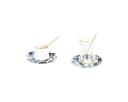 Bricard Teeglas-Set 24-tlg. Blau mit Goldakzenten & Untertassen Bild 1
