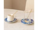 Bricard Teeglas-Set 24-tlg. Blau mit Goldakzenten & Untertassen Bild 2