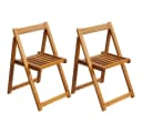 vidaXL Gartenstuhl Klappstuhl 2er Set Akazienholz Braun Bild 2