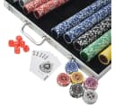vidaXL Poker Set 1.000 Laserchips Aluminiumkoffer Bunt Bild 3