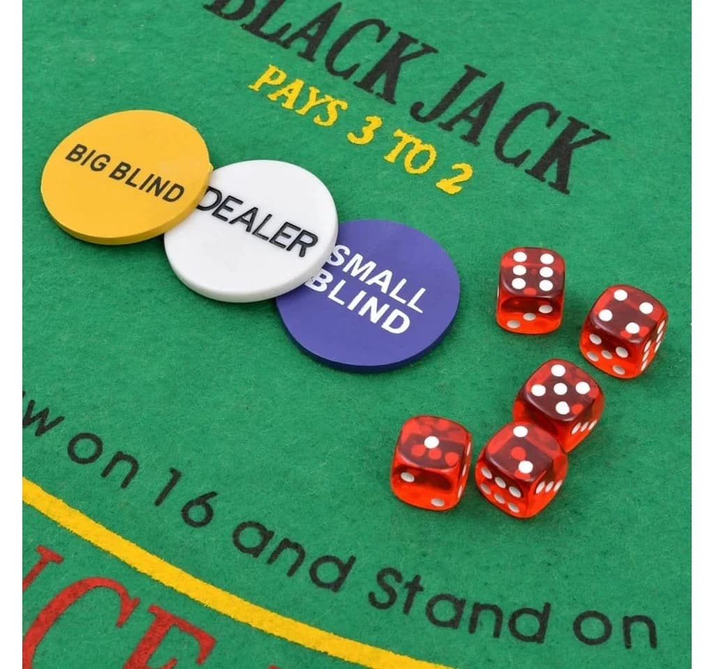 vidaXL Kombiniertes Poker/Blackjack Set mit 600 Laserchips Aluminium - Bild 4