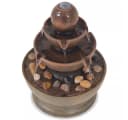vidaXL Gartenbrunnen mit Pumpe Polyresin Braun Bild 1