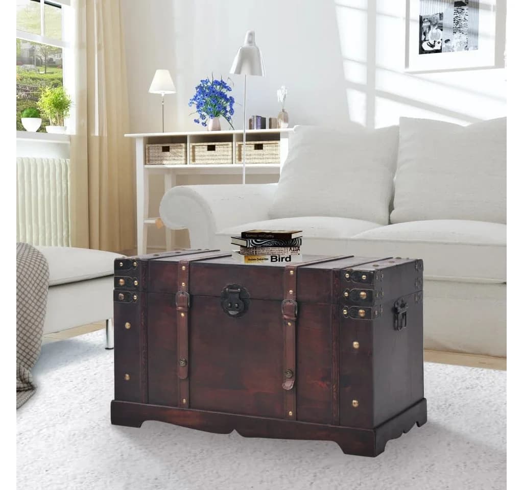 vidaXL Vintage Schatztruhe Holz 66 x 38 x 40 cm