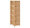 vidaXL Fächerschrank Standregal 5 Körbe Wasserhyazinthe Bild 5
