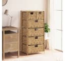 vidaXL Aktenschrank mit 6 Körben Wasserhyazinthe Braun Bild 1