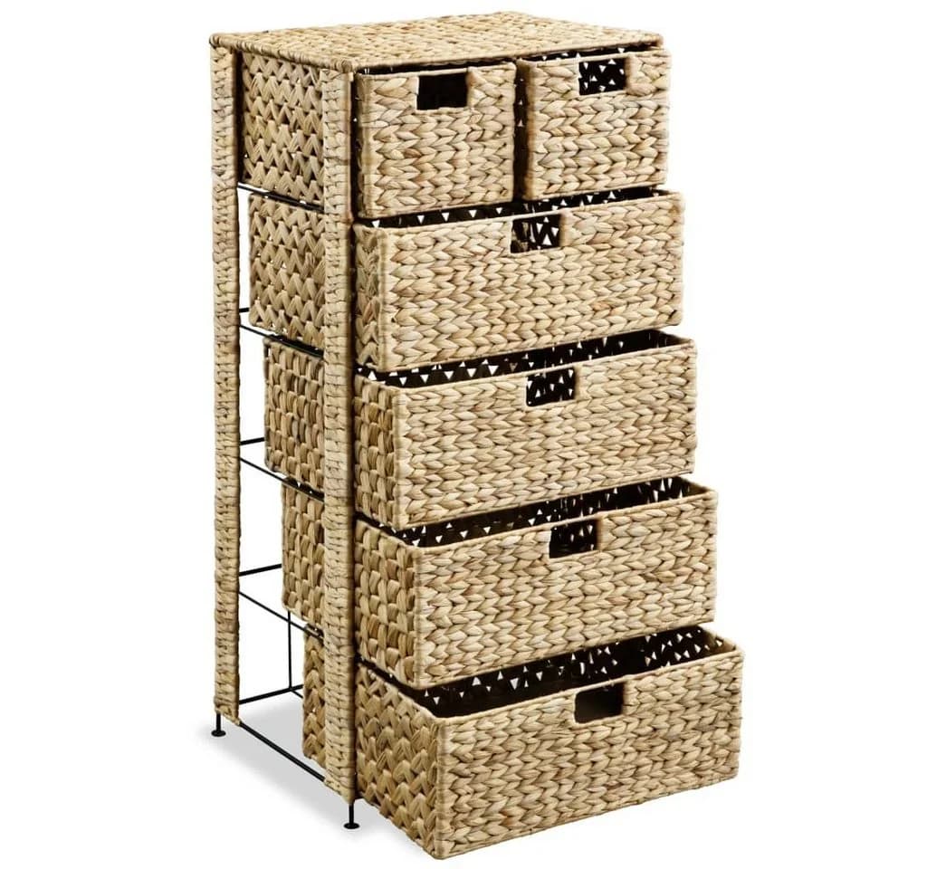 vidaXL Aktenschrank mit 6 Körben Wasserhyazinthe Braun - Bild 3