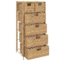 vidaXL Aktenschrank mit 6 Körben Wasserhyazinthe Braun Bild 4