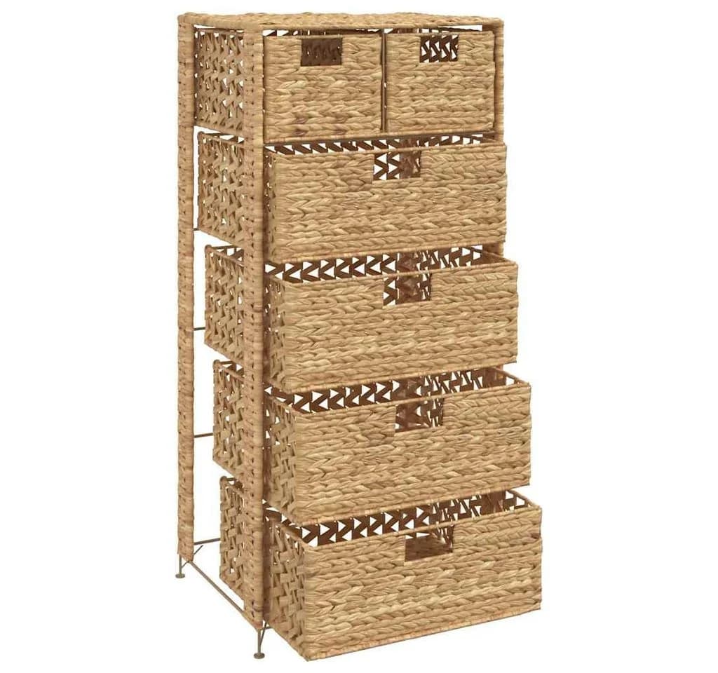 vidaXL Aktenschrank mit 6 Körben Wasserhyazinthe Braun - Bild 4