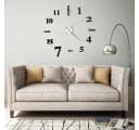vidaXL 3D-Wanduhr 100 cm XXL Schwarz Modernes Design Bild 1