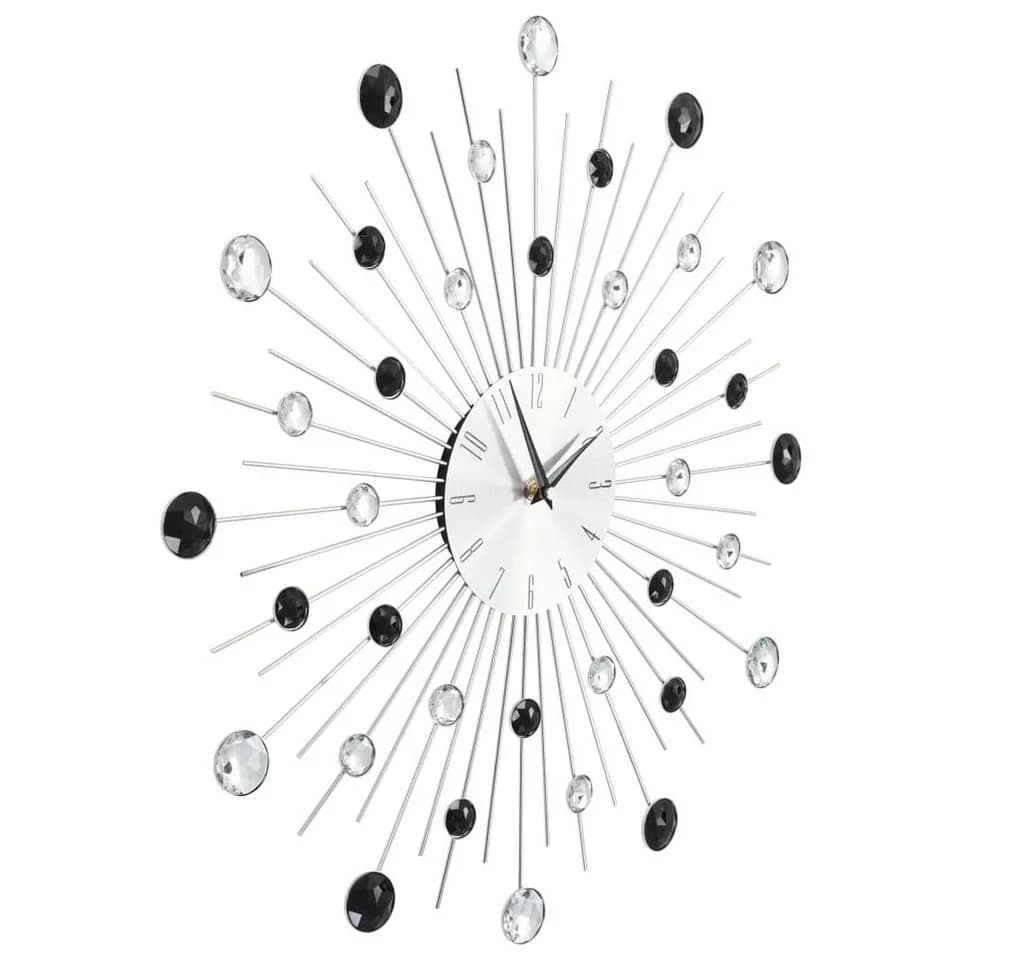 vidaXL Wanduhr Modernes Design Silber Schwarz Aluminium 50 cm - Bild 3