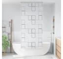 vidaXL Duschrollo Quadratmuster Modern PVC Bild 1