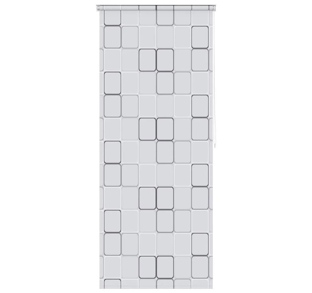 vidaXL Duschrollo Quadratmuster Modern PVC - Bild 2