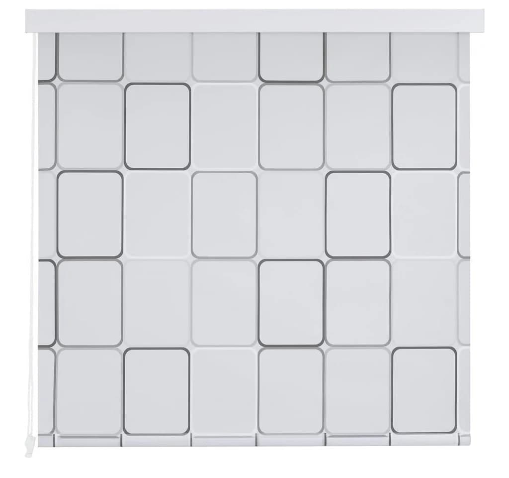 vidaXL Duschrollo Quadratmuster Modern PVC - Bild 3