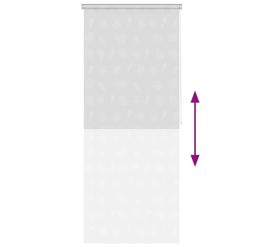 vidaXL Duschvorhang Duschrollo 120x240 cm Seesternmuster - Bild 5