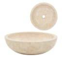 vidaXL Aufsatzwaschbecken Marmor Creme Modern Bild 2