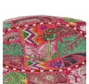vidaXL Polsterhocker Patchwork Sitzpouf Baumwolle Rosa Bild 1
