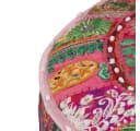 vidaXL Polsterhocker Patchwork Sitzpouf Baumwolle Rosa Bild 3