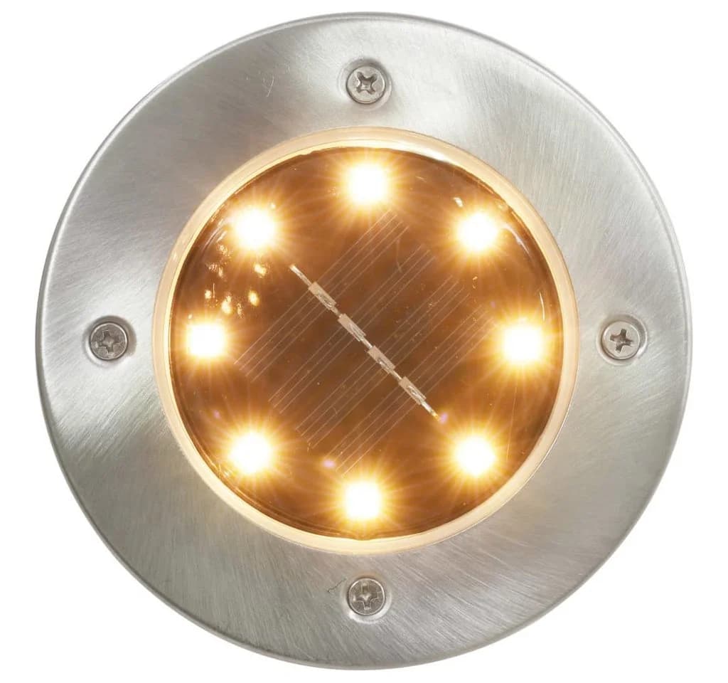 vidaXL 8er Set Solar-Bodenleuchten Warmweiß LED Außenbereich