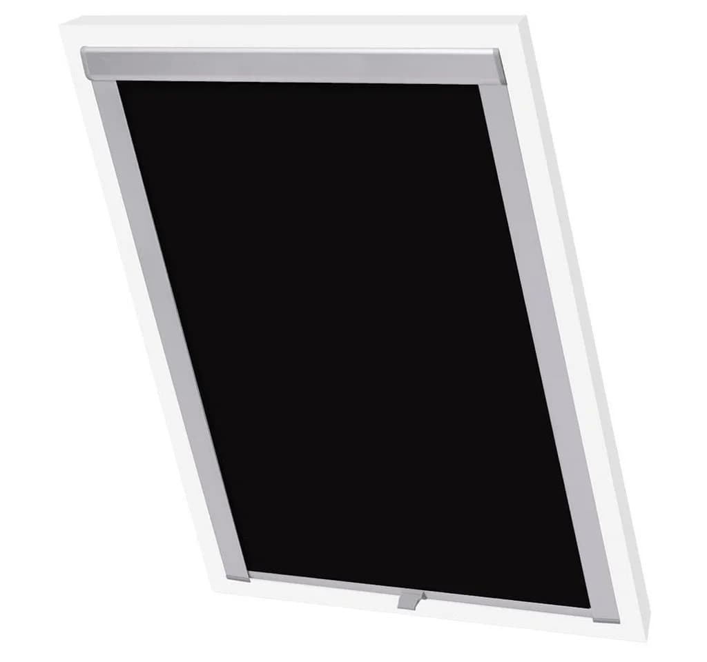 vidaXL Verdunklungsrollo Schwarz MK08 Dachfensterrollo