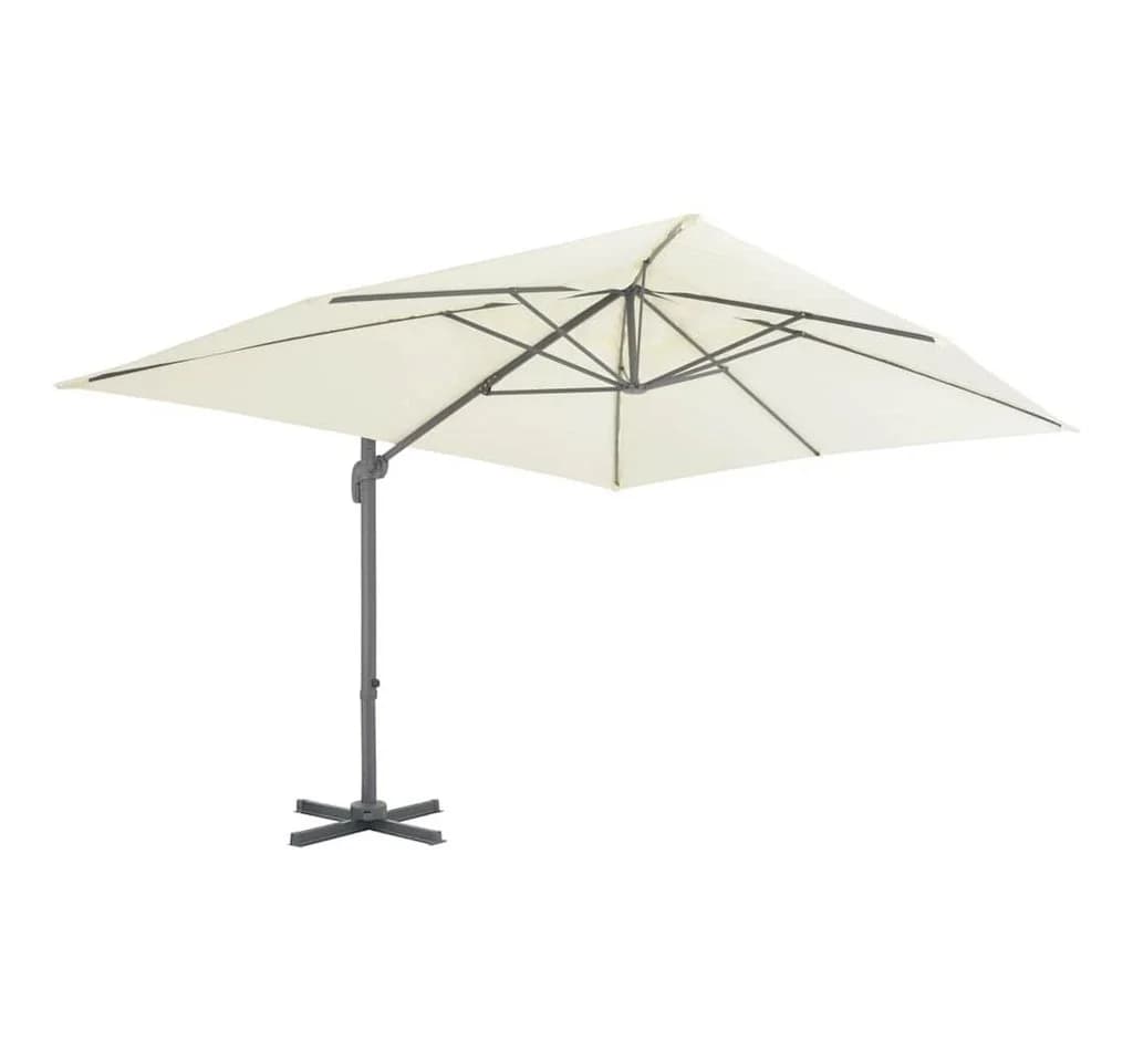 vidaXL Sonnenschirm Ampelschirm Aluminiummast Sand