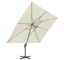 vidaXL Sonnenschirm Ampelschirm Aluminiummast Sand Bild 3