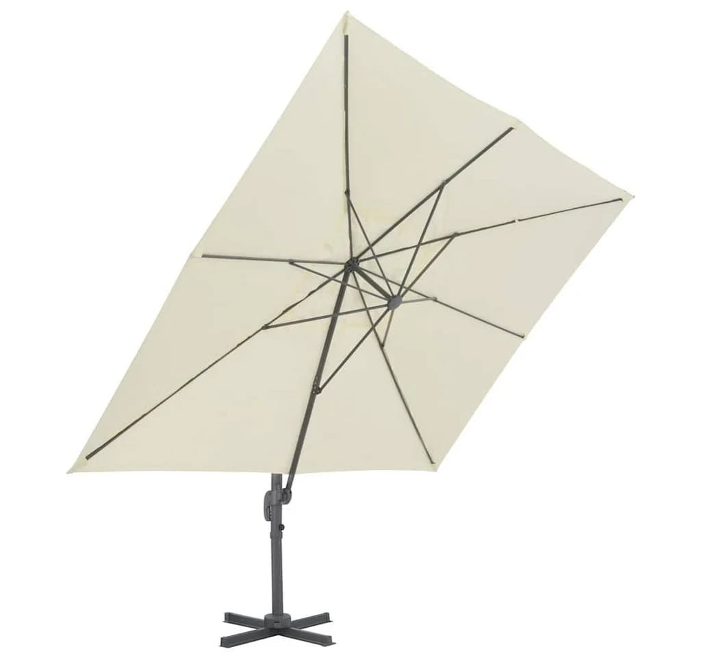 vidaXL Sonnenschirm Ampelschirm Aluminiummast Sand - Bild 3