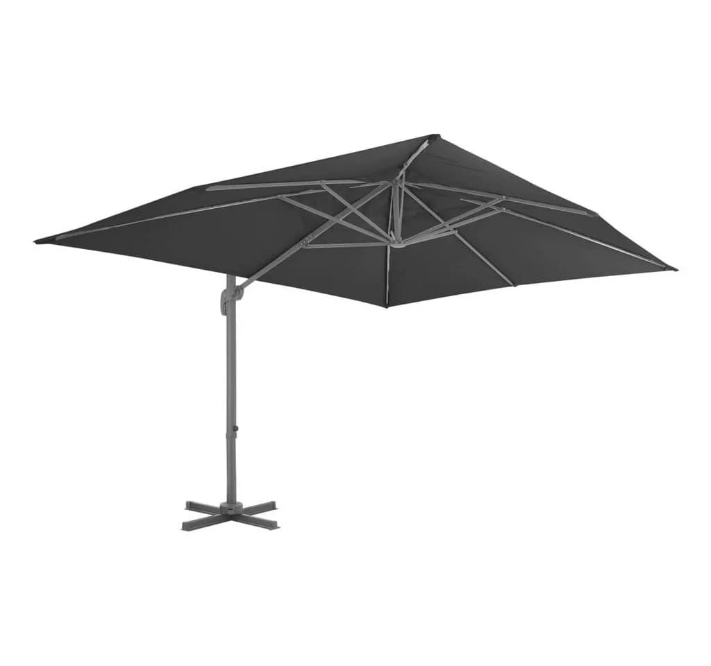 vidaXL Sonnenschirm Ampelschirm Anthrazit Aluminium