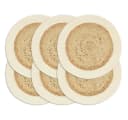 vidaXL Platzset Tischsets 6 Stk. Natur Jute Baumwolle Rund Bild 2