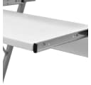 vidaXL Computertisch Weiß mit Tastaturablage & Rollen Bild 3