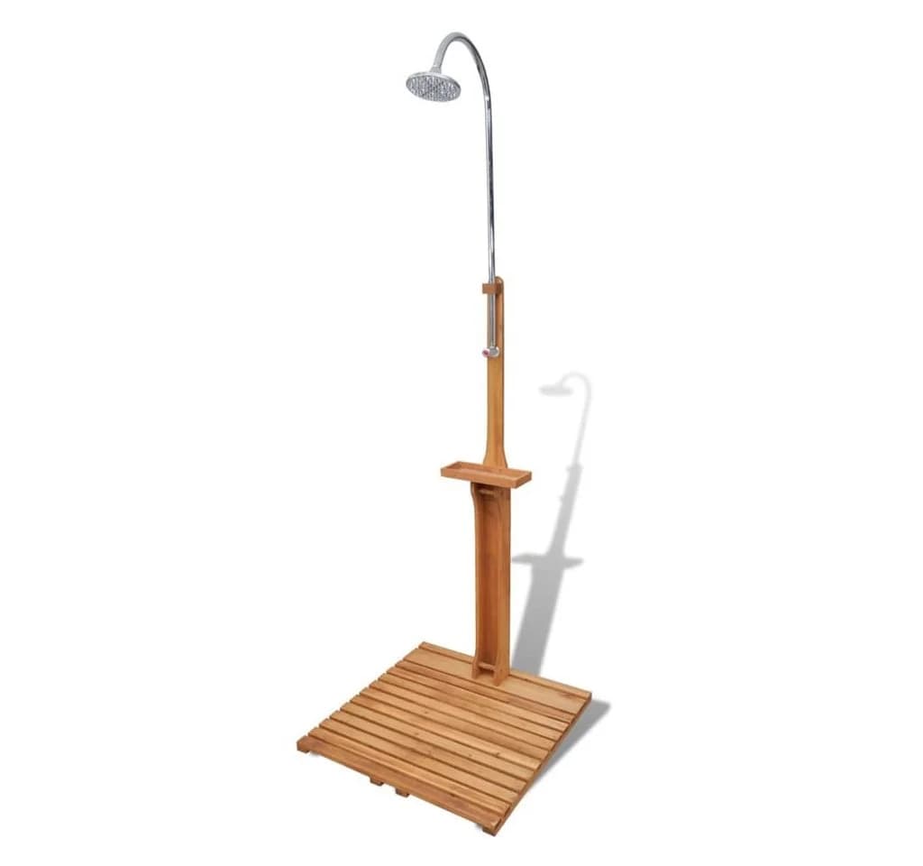 vidaXL Gartendusche Bodendusche Holz